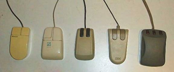Microsoft Mouse, Z-NIX Inc. Mouse, Microsoft Mouse, IBM Mouse,   